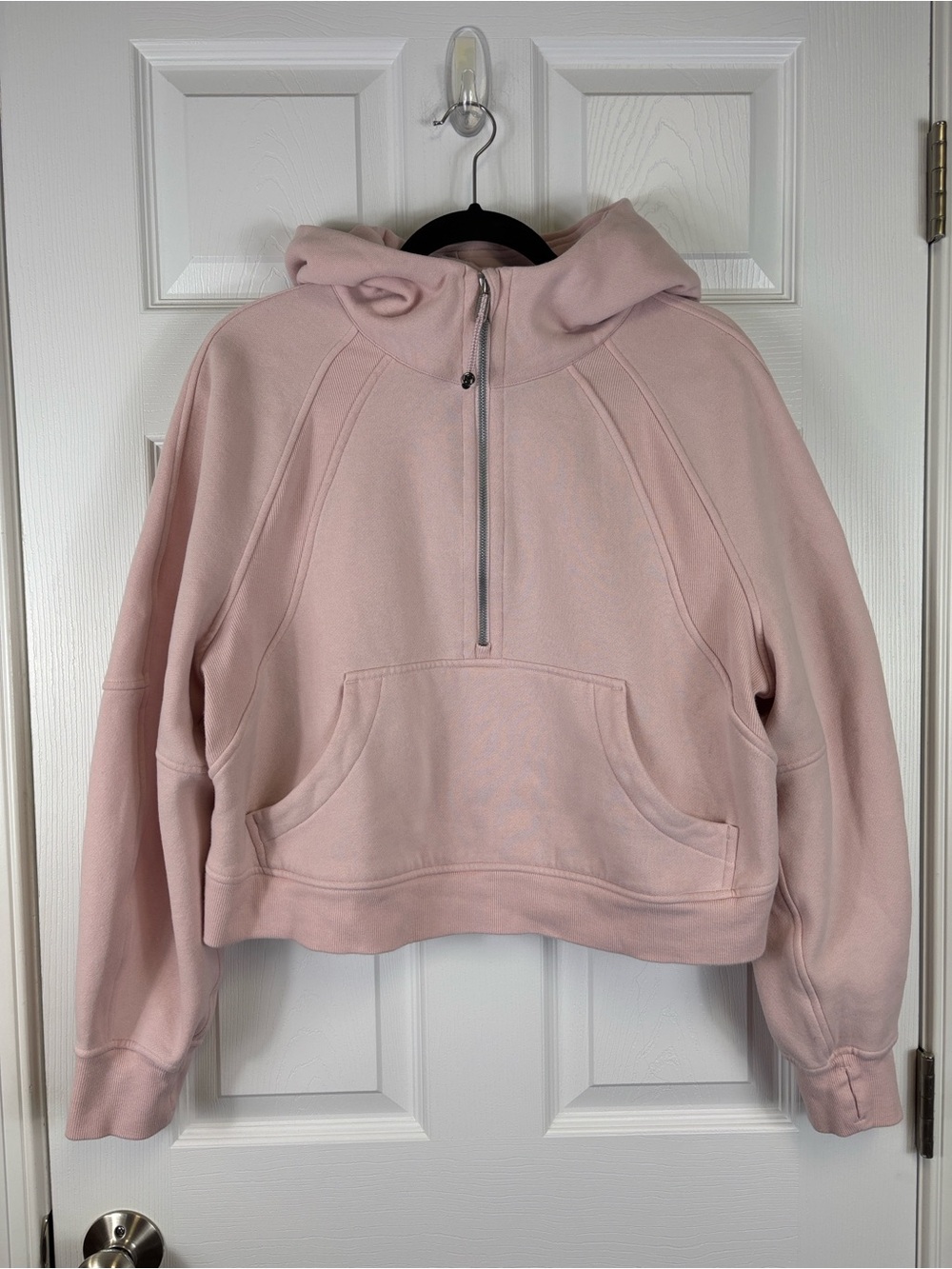 Lululemon pink scuba oversized half zip hoodie sz m/lg